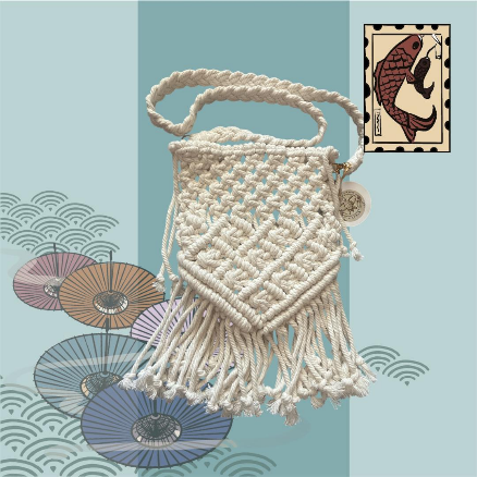 Cartera blanco natural
